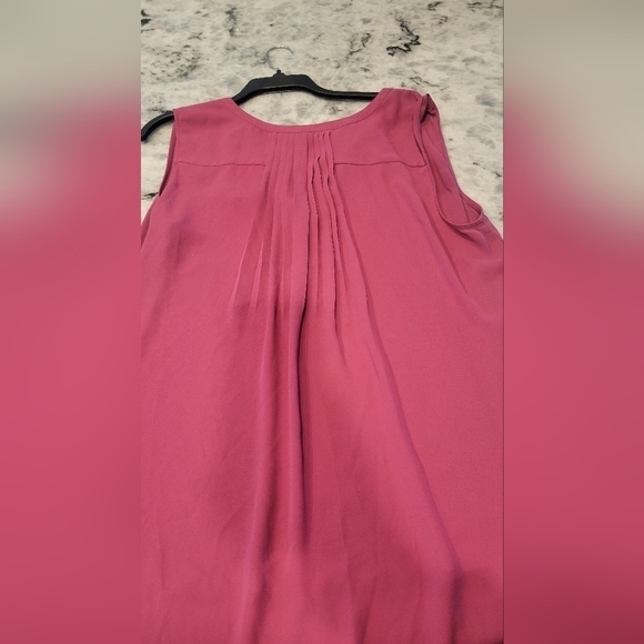 Magenta NYDJ Sleeveless Pintuk Blouse - Picture 3 of 4